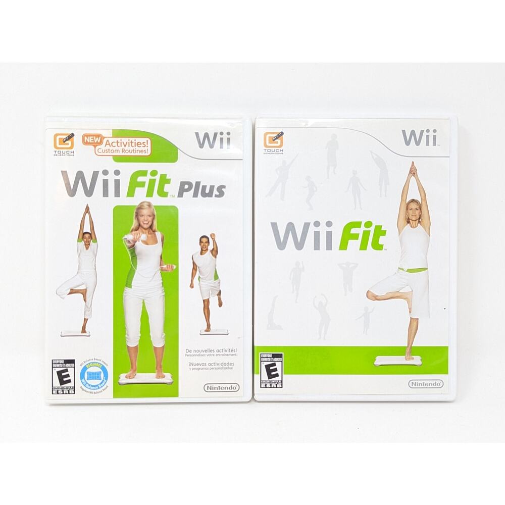 Wii Fit, Wii Fit Plus Game Bundle Nintendo Wii Games Both With Manuals Tested
